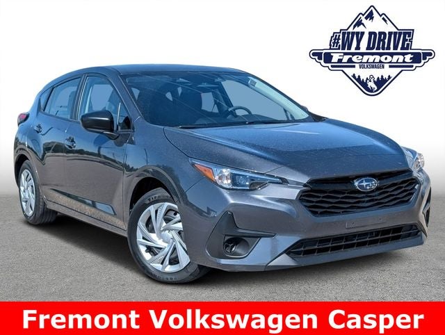 2025 Subaru Impreza Base in Magnetite Gray Metallic — front three-quarter view