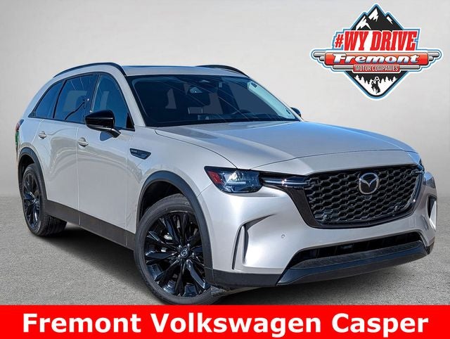 2025 Mazda Mazda CX-90 3.3 Turbo Premium in Platinum Quartz — front three-quarter view