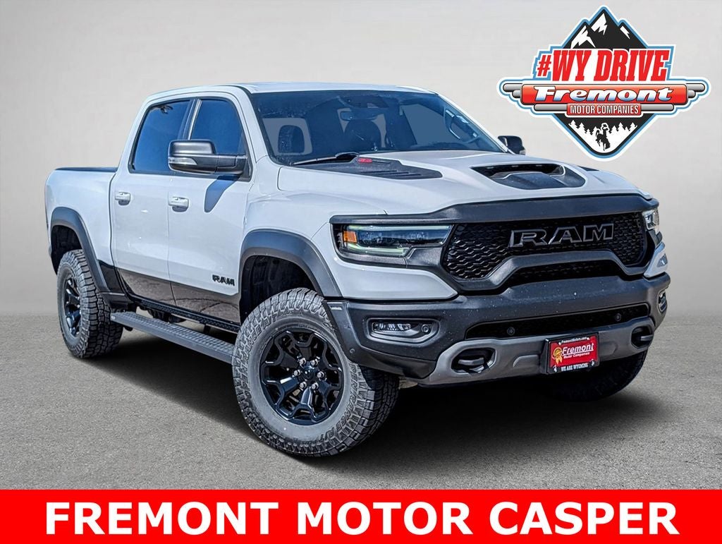 2022 RAM 1500 TRX in Bright White Clearcoat — front three-quarter view