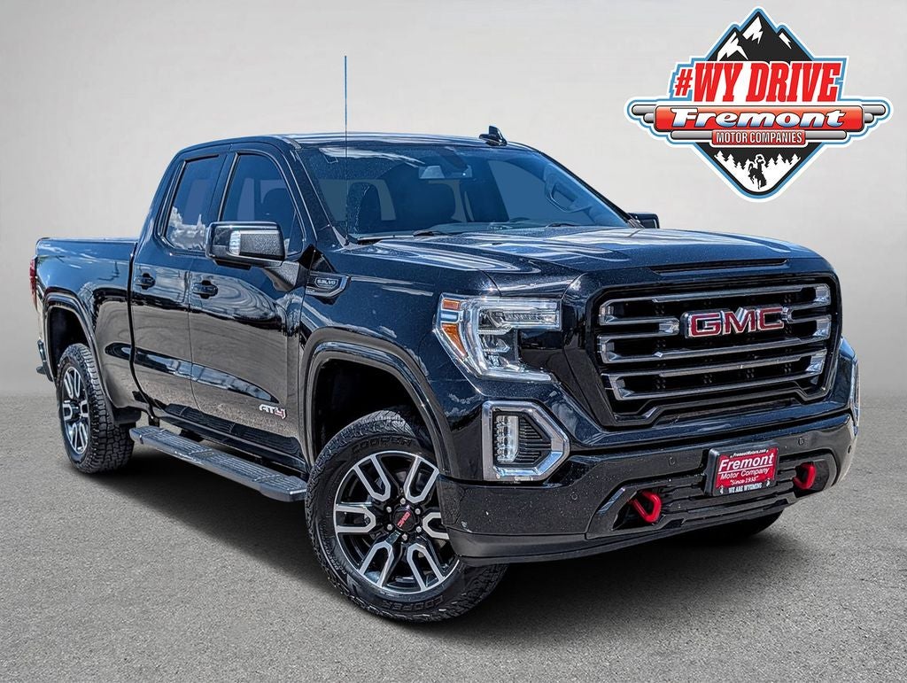 2019 GMC Sierra 1500 AT4 in Onyx Black — front three-quarter view