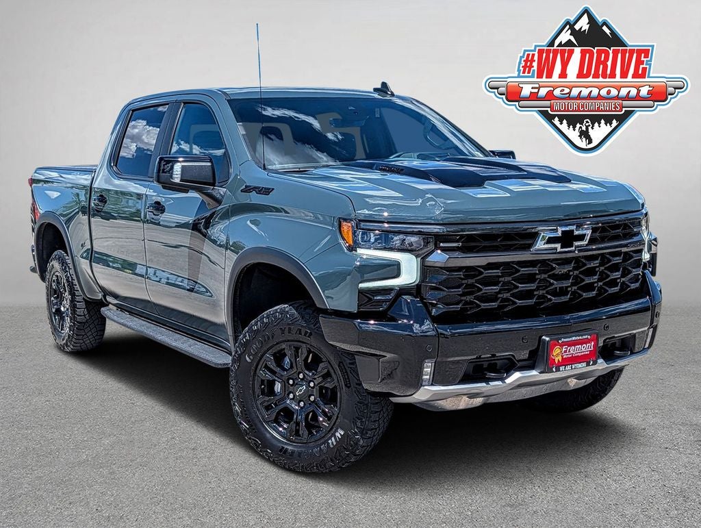 2025 Chevrolet Silverado 1500 ZR2 in Cypress Gray — front three-quarter view