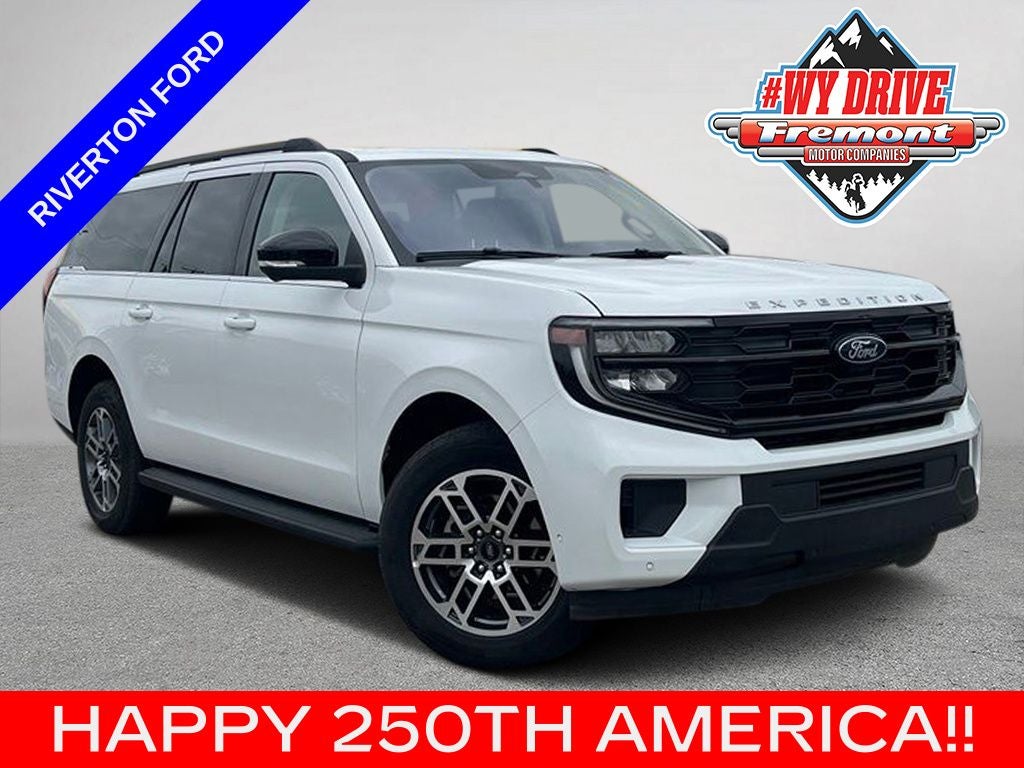 2025 Ford Expedition Max Active in Oxford White — front three-quarter view