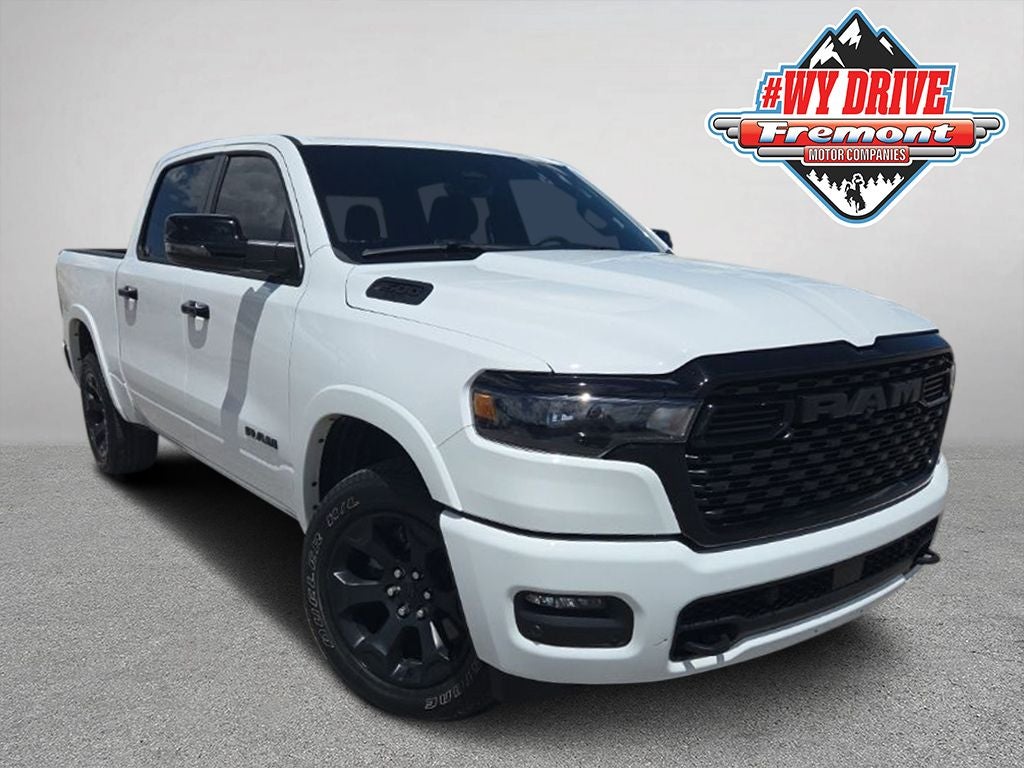 2025 RAM 1500 Big Horn Night Edition in Bright White Clearcoat — front three-quarter view