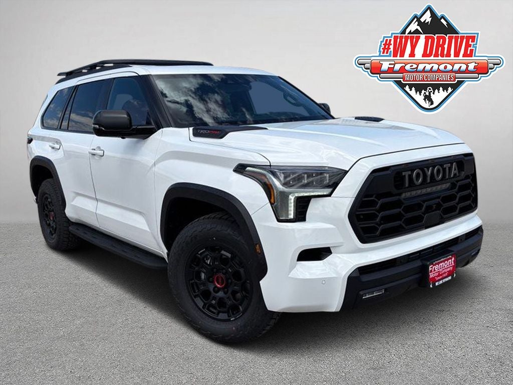 2026 Toyota Sequoia TRD Pro in Ice — front three-quarter view