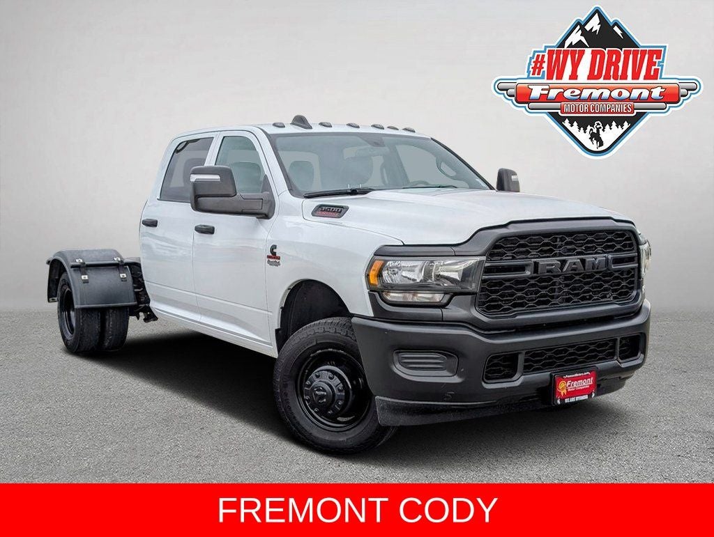 2024 RAM 3500 Tradesman in Bright White Clearcoat — front three-quarter view