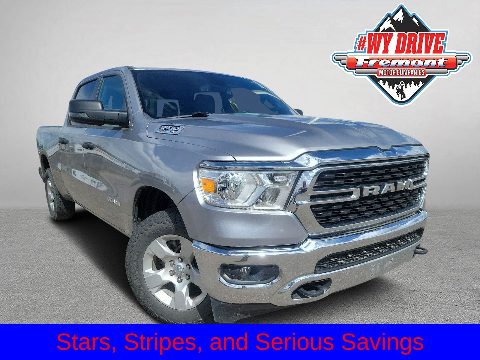2023 RAM 1500 Big Horn/Lone Star in Billet Silver Metallic Clearcoat — front three-quarter view