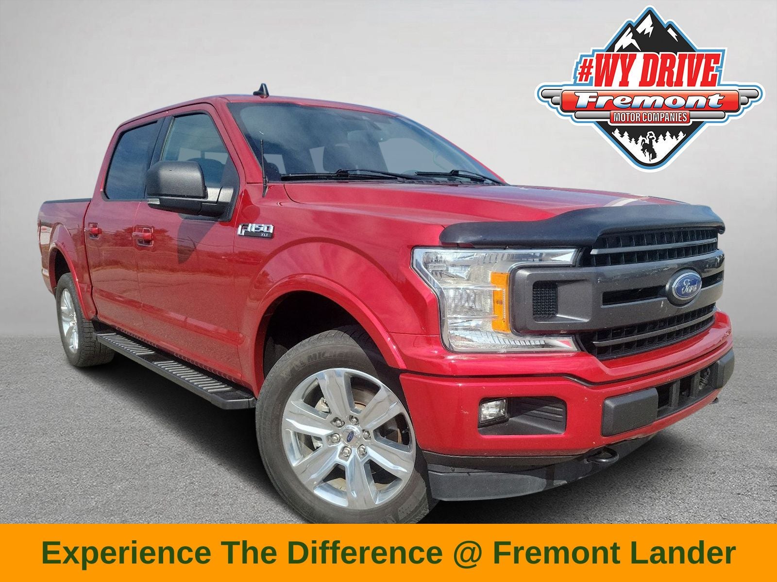2020 Ford F-150 XLT in Red — front three-quarter view